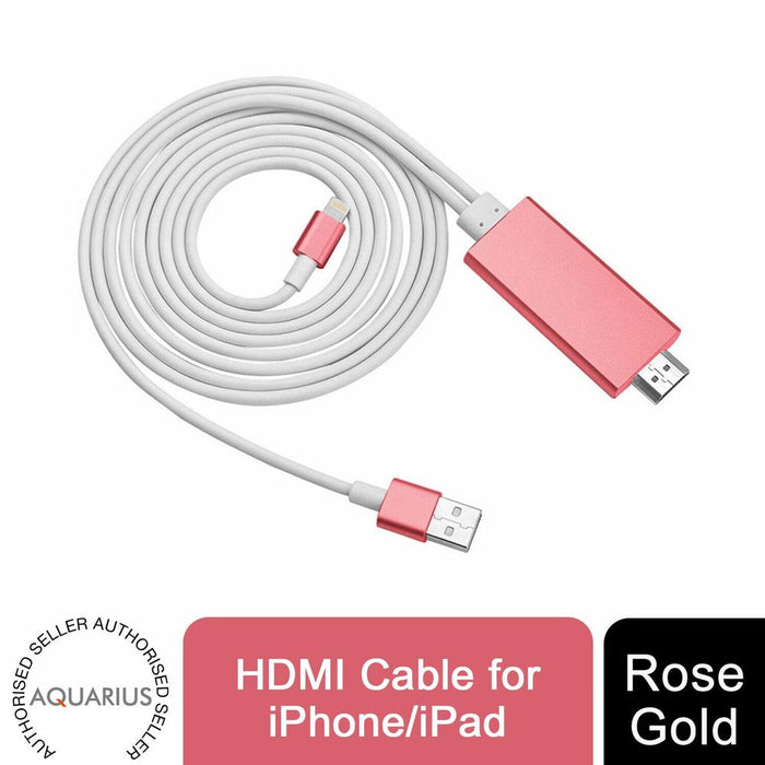 Aquarius Full HD HDMI Connector Cable for Phone/Pad Rose Gold