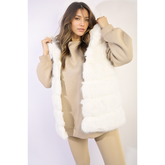 Sleeveless Faux Fur Jacket - Luxury & Style - High-Quality Materials - Perfect for Any Occasion - Shop Now!