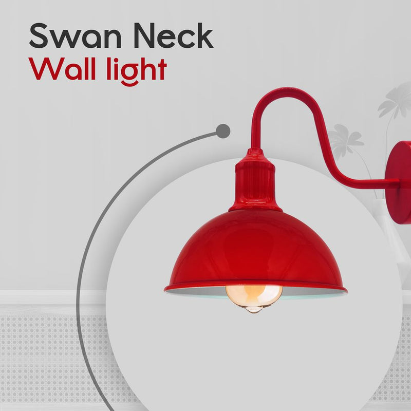 Vintage Industrial Wall Light Dome Metal E27 Indoor Lamp~ 5705