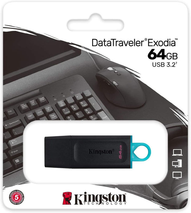 Kingston DataTraveler Exodia Flash Drive USB 3.2 Gen 1- 64GB