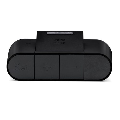 Acctim Kian Digital Alarm Clock Crescendo Alarm Date, Temperature & Humidity Display Pop Up Alarm Soot