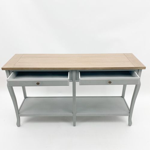 140CM WOODEN 2 DRAWER CONSOLE TABLE