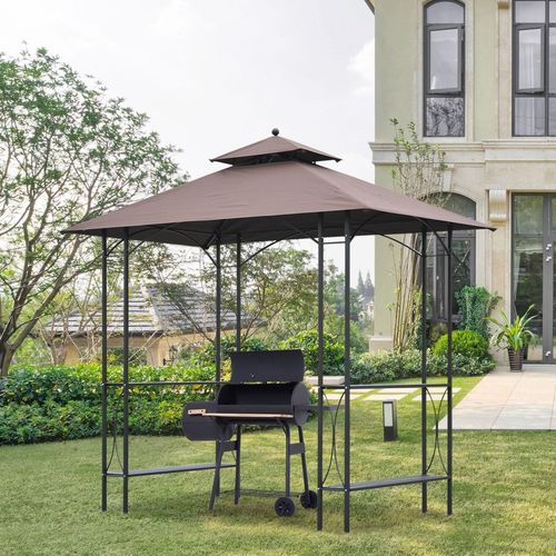 2.5x1.5m BBQ Tent Canopy Patio Outdoor Awning Gazebo Party Sun Shelter