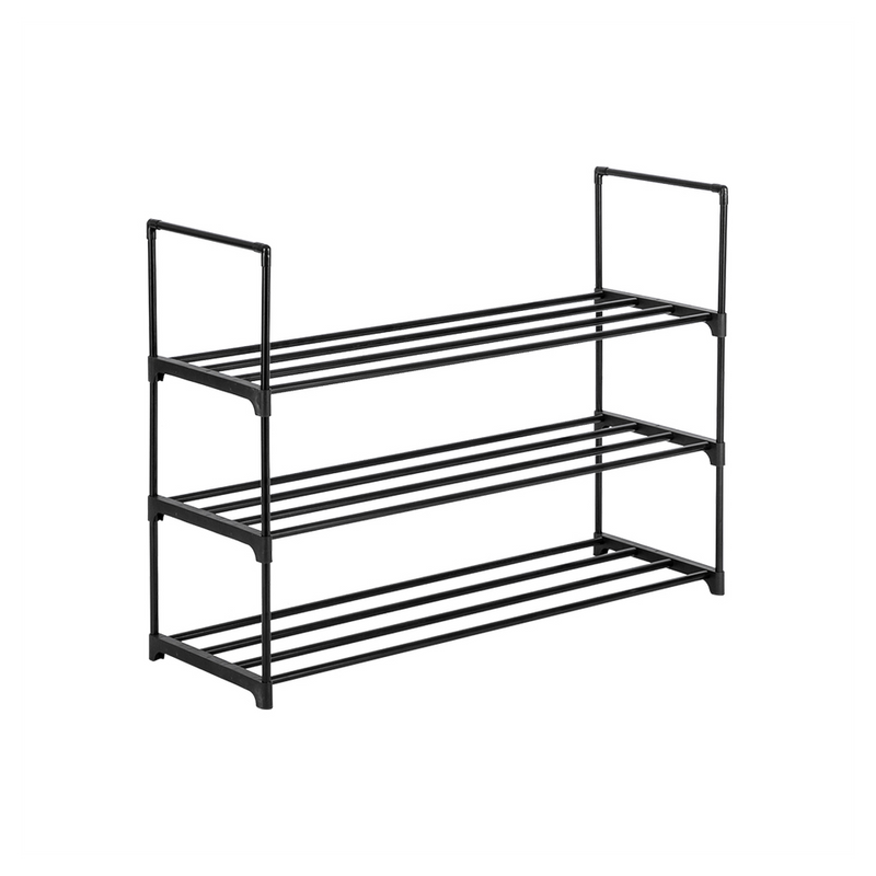 3 Tiers Shoe Rack Shoe Tower Shelf Storage Organizer For Bedroom, Entryway, Hallway, and Closet Black Color