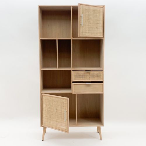 189CM WOODEN DISPLAY CABINET
