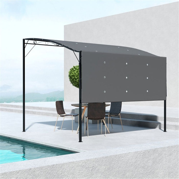 Patio Gazebo Dark Gray, Black Frame 9.8' L x 8.2' W x 6.6'-8.2' H