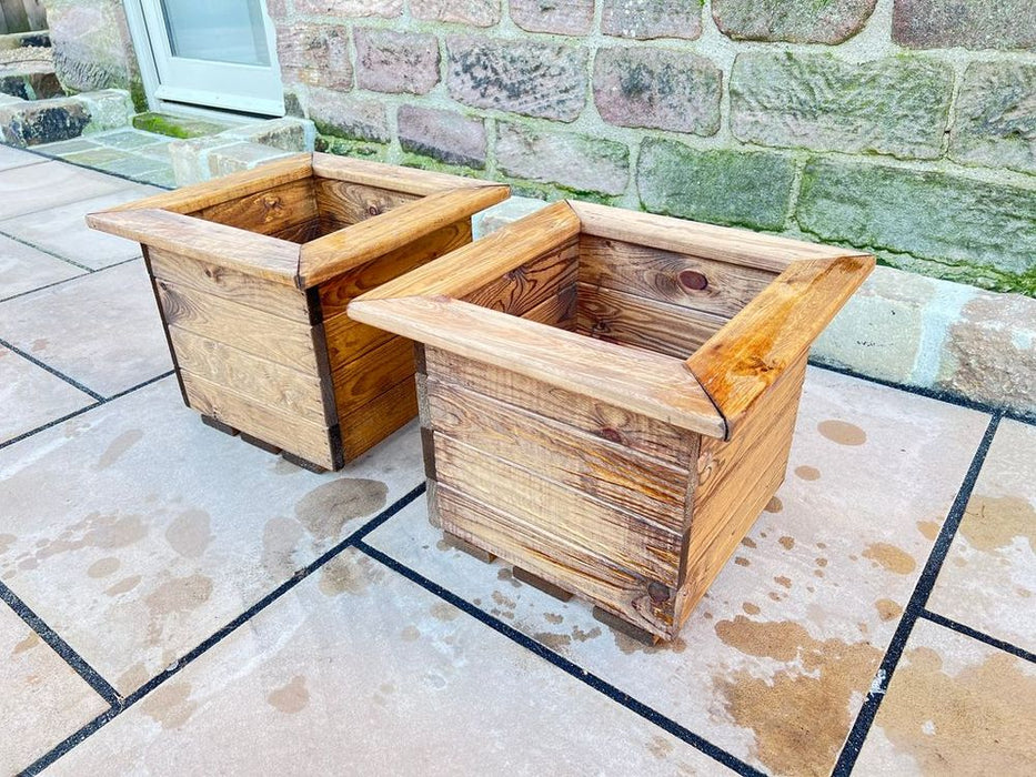 Premium Regular Wood Planter-Drainage, Handcrafted, British Made, 25L Volume, 10-Year Guarantee