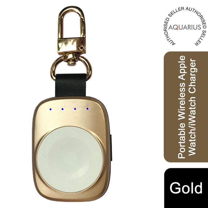 Aquarius Portable Wireless Apple Watch Charger - Gold