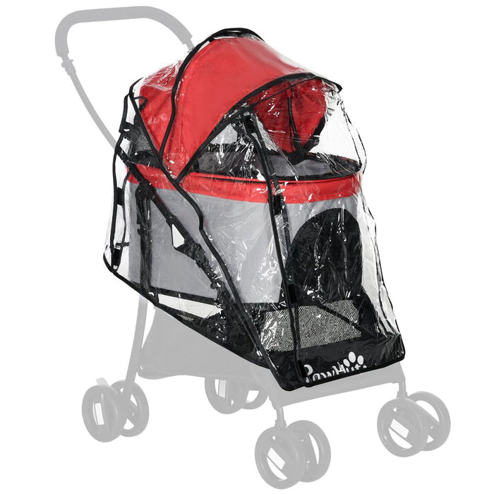 Premium Waterproof Dog Pram Rain Cover - Front & Rear Entry - High Quality