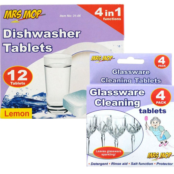 Premium CLZZ Glass Cleaning Tablets - 4 Pack | Sparkling & Fresh Glassware