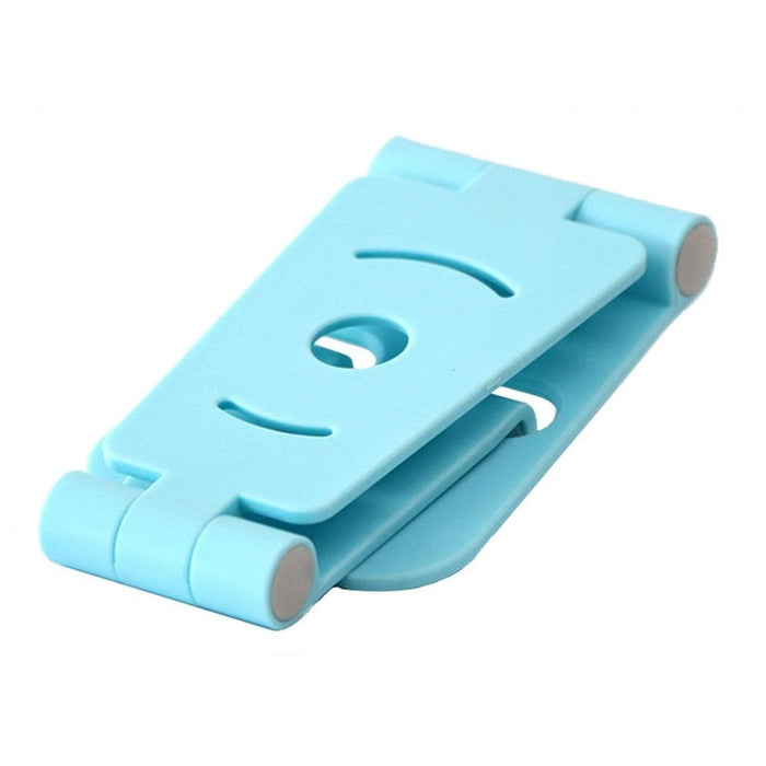 Aquarius Blue Folding Table Top Phone Holder - Non-Slip, Adjustable Stand for Smartphones and Tablets