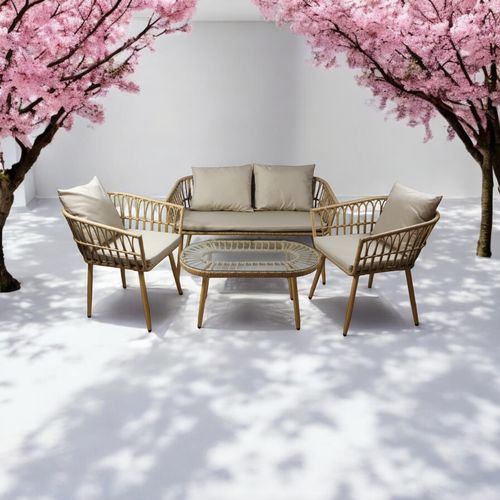 RATTAN 4 PCS GARDEN SET