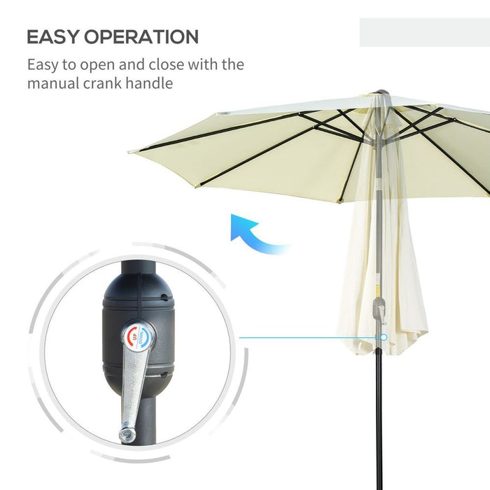 Premium Outsunny Patio Umbrella - Sunshade Canopy w/ Tilt & Crank for Outdoor Bliss