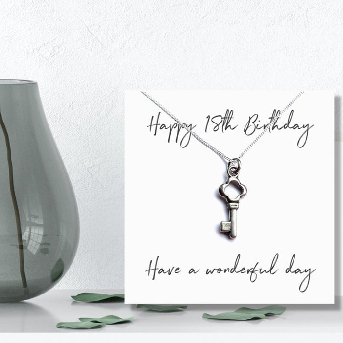 Happy 18th Birthday Necklace & Message Card