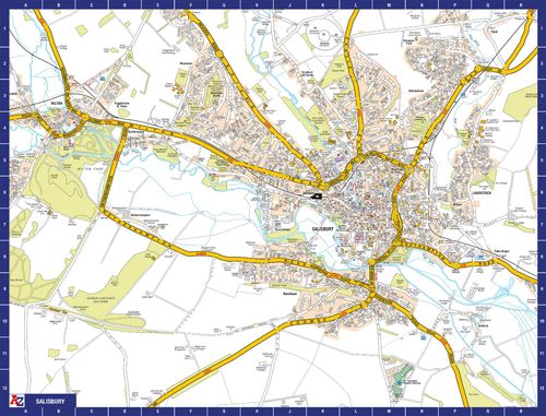 A to Z Map of Salisbury 1000 Piece Jigsaw Puzzle