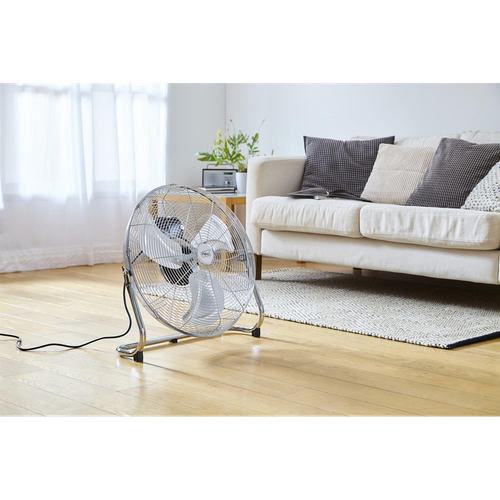 Neo High Velocity Chrome Metal Floor Freestanding Fan � 16 Inch