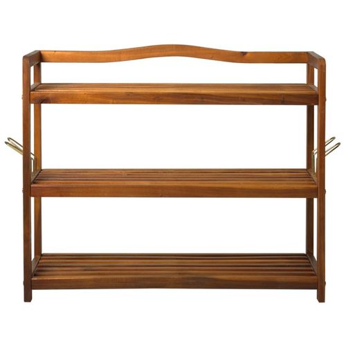 Shoe Rack for home, office, the hallway, coat cupboard, bedroom Teak Acacia Wood 74L x 26W x 62H cm