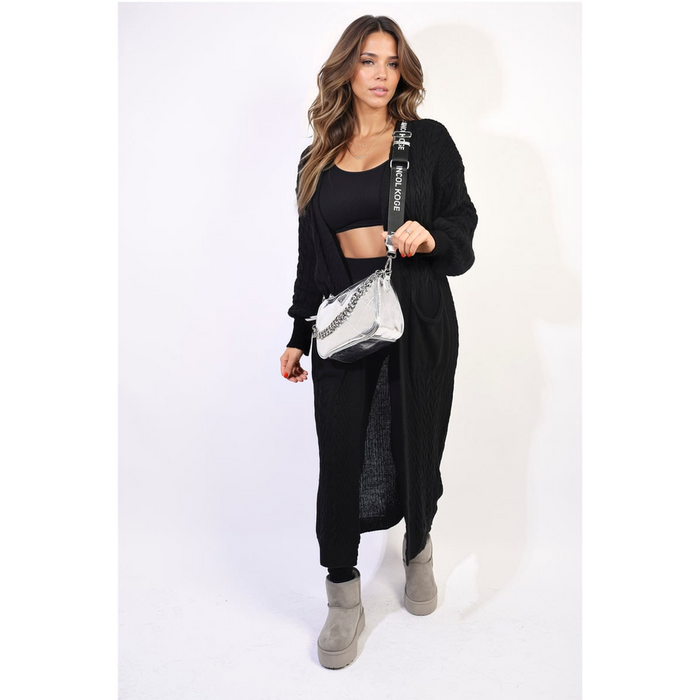 Cozy & Chic Front Open Knitted Cardigan with Pockets