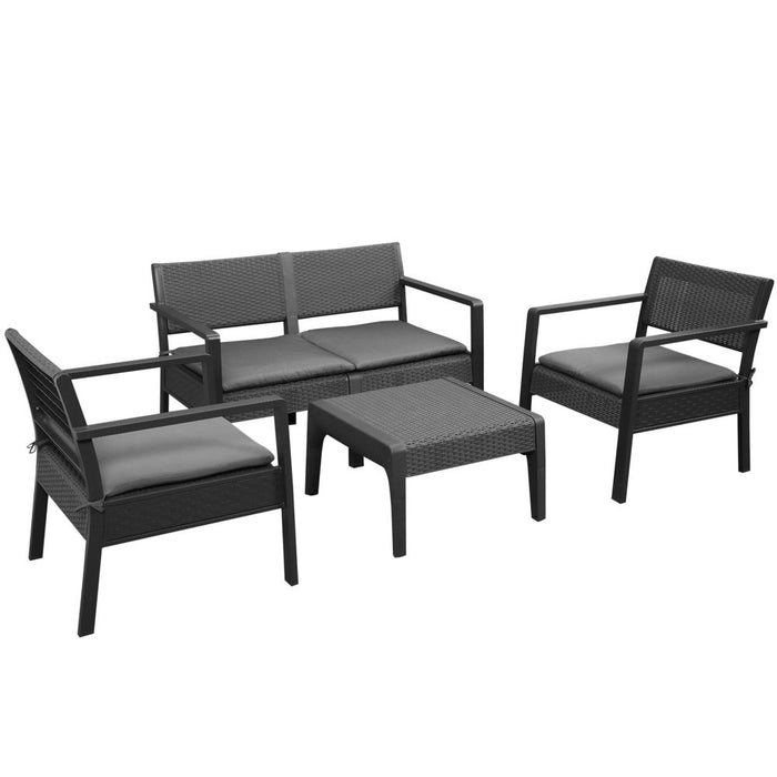 Premium Garden Furniture Set, Rattan Style, Durable, 4 PCS