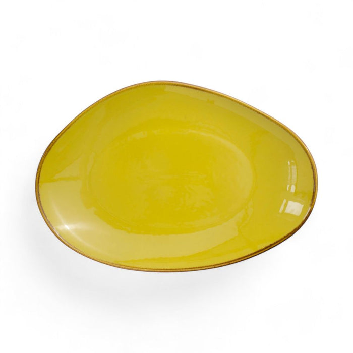 Porcelain Serving Plate&Platter Yellow