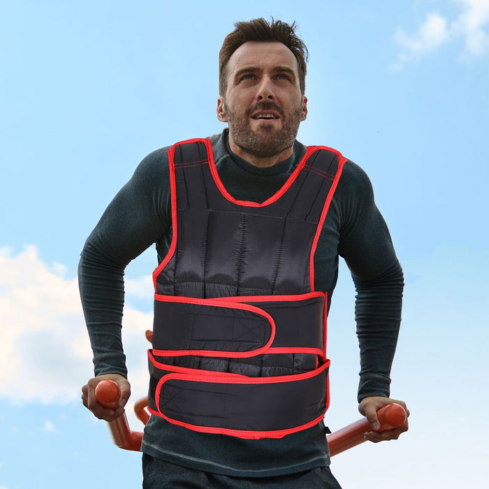 20KG Adjustable Weight Vest with Velcro Fastenings - Running, Gym, Training, Weight Loss - High Quality HOMCOM