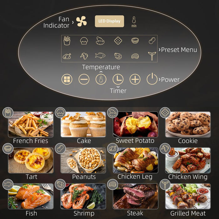 Premium Air Fryer: 1300W, 4L Capacity, Timer & Nonstick Basket - Healthy, Easy, Delicious Cooking