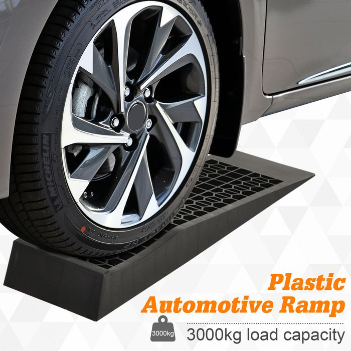 Thick Plastic Curb Ramps - Anti-Slip Surface - HOMCOM