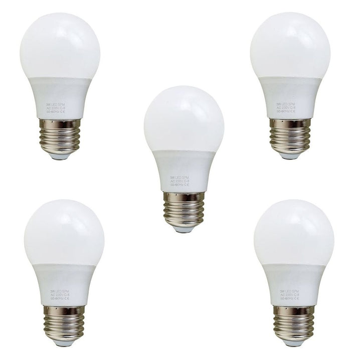 3W E27 Screw LED Light GLS bulbs, Energy Saving Edison  Cool White 6000K non dimmable lights