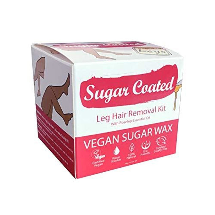 Sugar Coated Leg 200g - Natural Vegan Sugar Wax for Gentle Hair Removal - Environmentally Friendly Formula - With Rosehip Oil