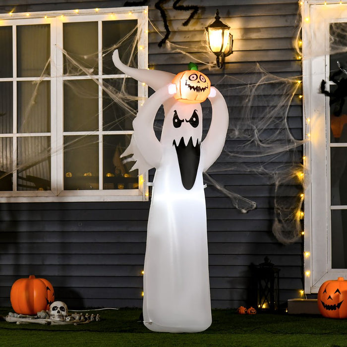 6FT 1.8m LED Halloween Inflatable Deco Floating Ghost & Pumpkin Party Outdoors