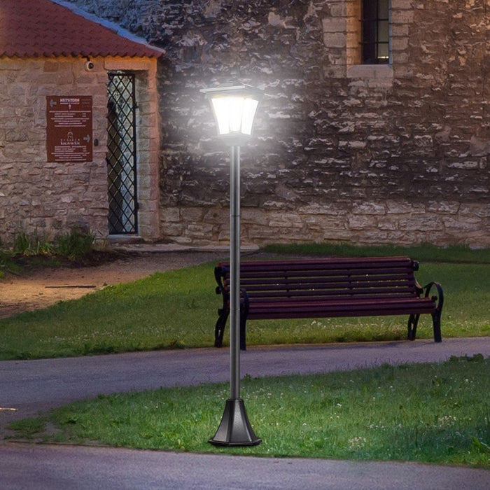 Premium Solar Lamp Post by Outsunny: Stylish, Automatic, Durable, IP44, 18Lx18Wx160H cm-Black