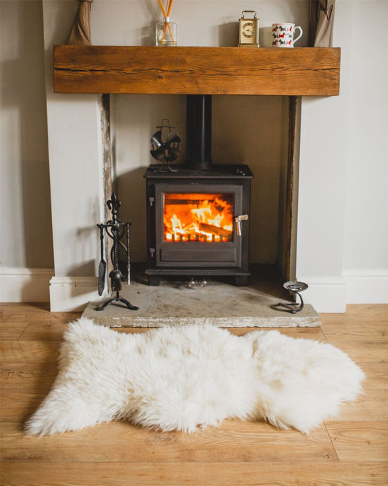 Natural  Sheepskin Rug Single Pelt - Natural Ivory & Cream Colouring