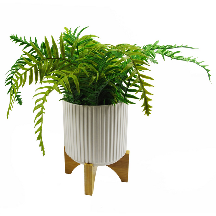 Artificial Plants Mini Desktop Ceramic Planters Displays Home Decor Leaf Design UK Limited