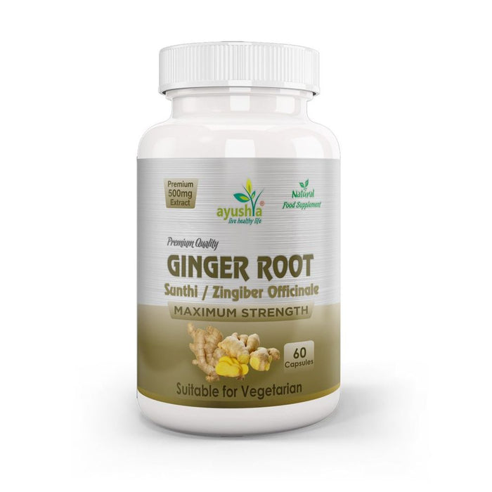 Ginger Root (Sunthi) Capsule - Best Quality, Health Benefits, Aromatic Spice - Buy Now!