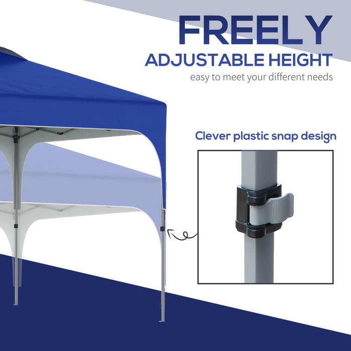 Premium 3x3M Pop Up Gazebo in Blue - Easy Setup, Portable Design, UV50+ Protection