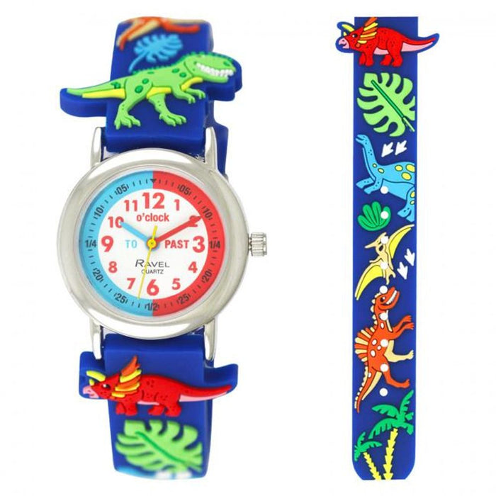 Ravel Kids 3D Cartoon Time Teacher Watch- Blue Dinosaur R1513.95