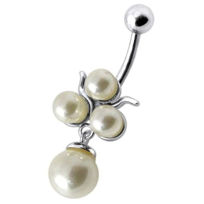 Fancy Pearl Dangling Belly Ring