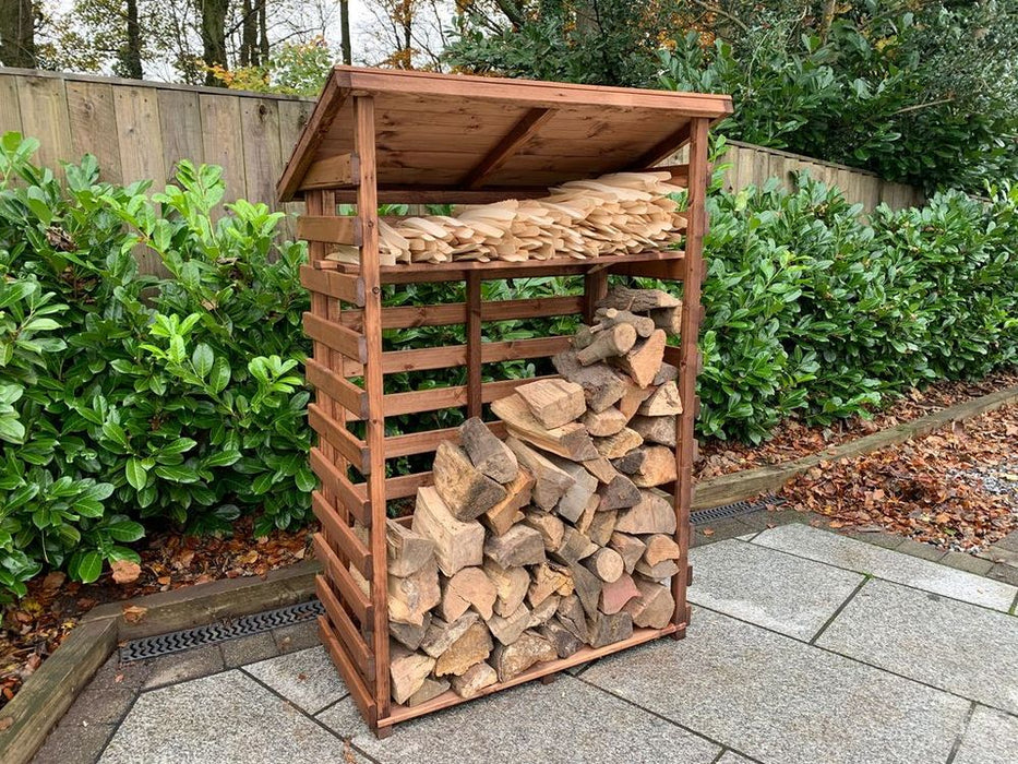 Charles Taylor Solid Wood Log Store - Small/Medium/Large - Made in Britain - 10 Year Rot Free Guarantee - White Glove Delivery