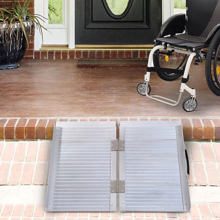 Portable Folding Wheelchair Ramp Scooter Mobility Stars w/ Carry Handle 4 Sizes