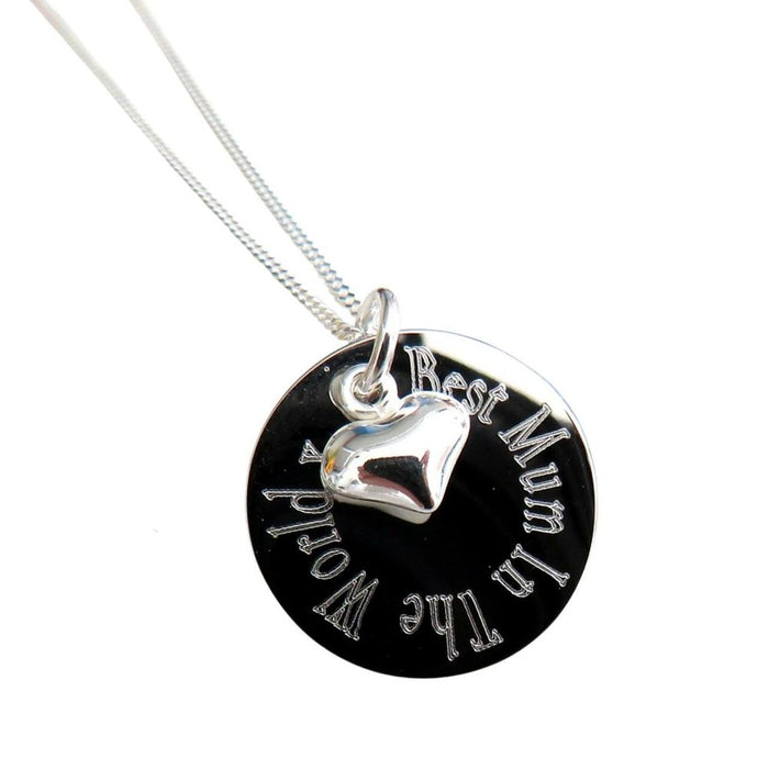 Best Mum In The World Heart Charm Necklace - High Quality Stainless Steel Jewelry