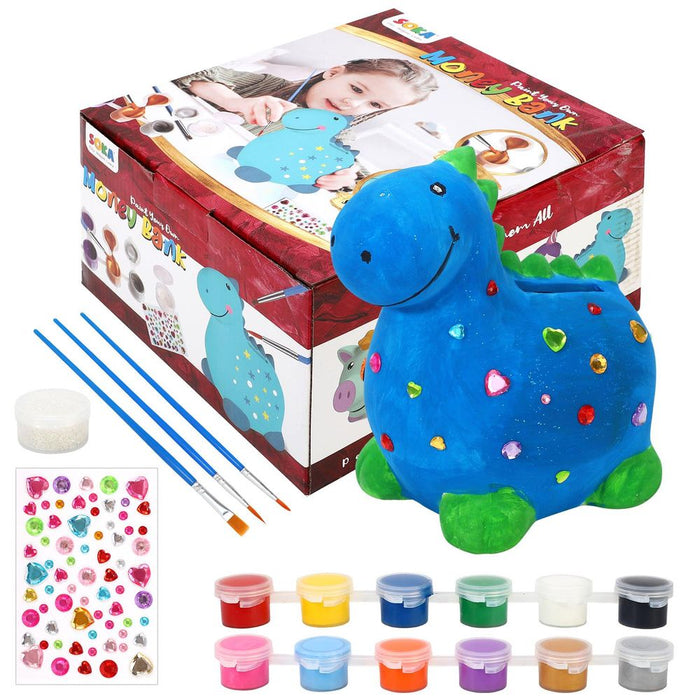 SOKA Money Jar Craft Kit - Teach Kids Financial Literacy & Boost Creativity with Vibrant Colors & Accessories