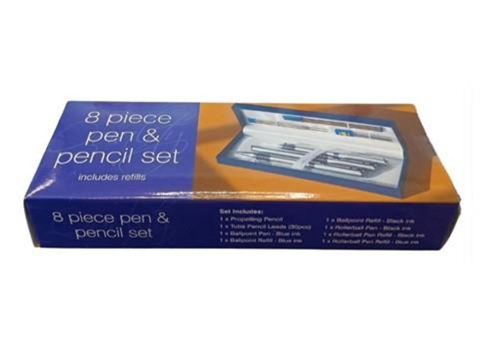 High-Quality DSL 8pc Pen & Pencil Set w/ Refills - Perfect for Professionals!