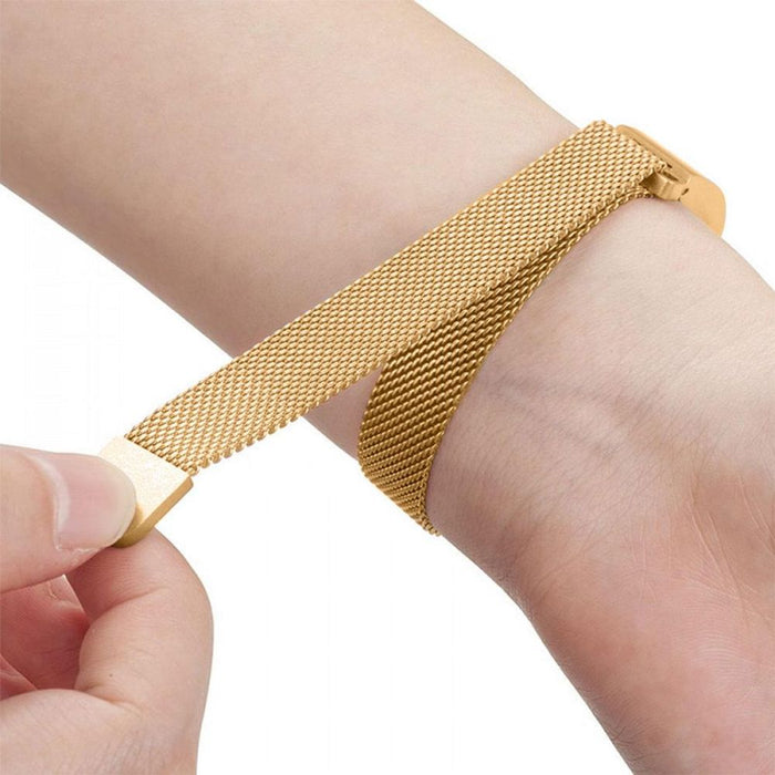 Aquarius Milanese Replacement Strap Band for Fitbit Alta - Gold. Stylish, durable, and compatible with Fitbit Alta smartwatches.