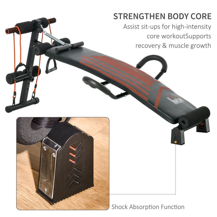 HOMCOM Multifunctional Sit Up Bench with Headrest - Ultimate Ab Exercise Equipment of Superior Quality