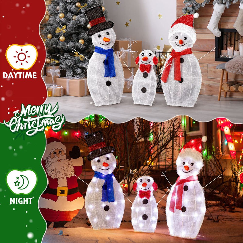3pcs 30in-29in-17in Snowman Christmas Decoration 3x Snowmen