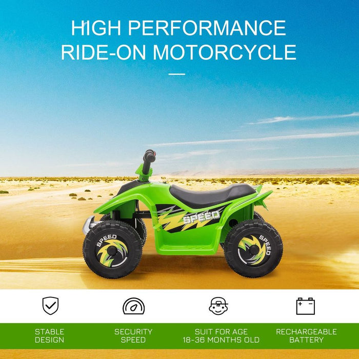 High Quality 6V Kids Electric Ride on Car - Big Wheels, Green, 18-36 Months