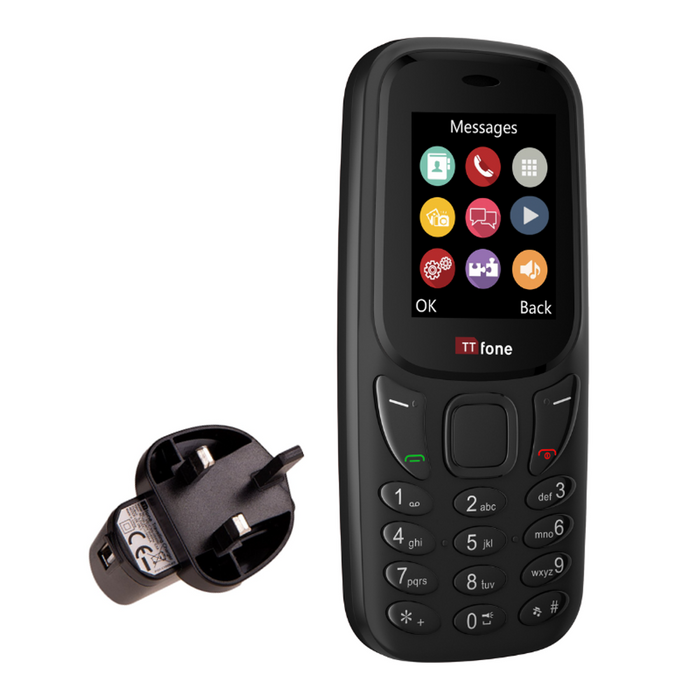 Reliable TTfone TT170 Black Dual SIM - High-Quality, Dual SIM with Mains Charger