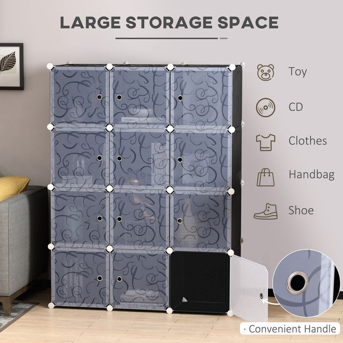 DIY Wardrobe Portable Interlocking Plastic Modular Closet Cube