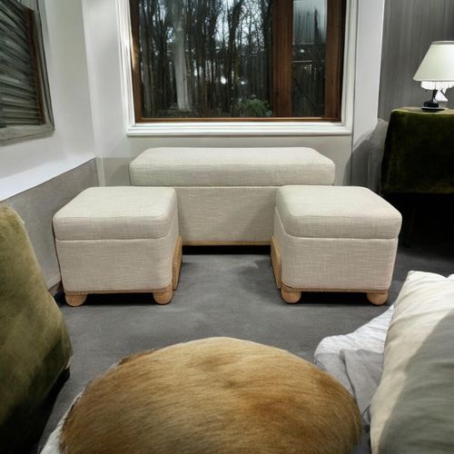 93/41/41CM SET 3 WOODEN TRUNK