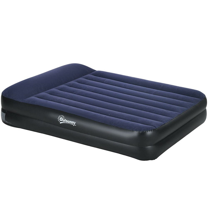 Premium Queen Inflatable Mattress | Electric Pump & Integrated Pillow | High-Quality Materials